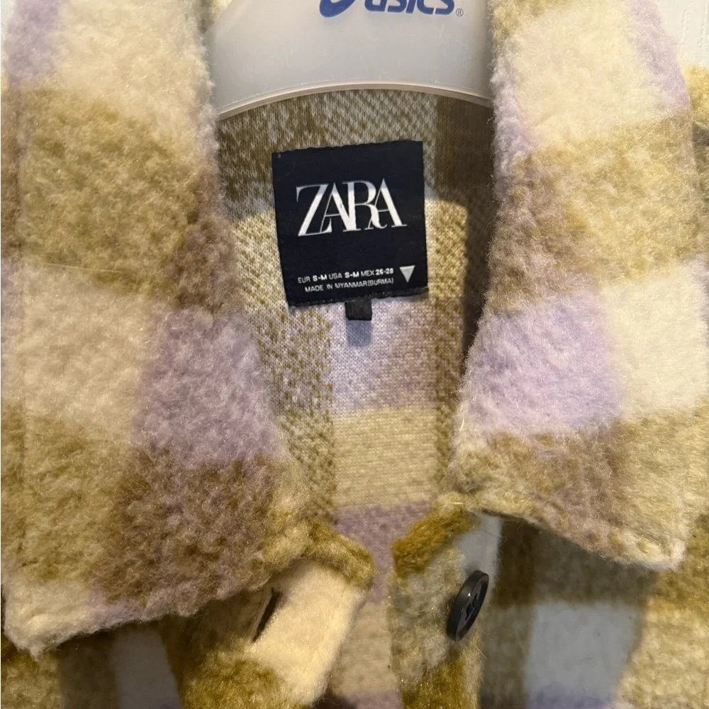 Zara Shirt Jacket Womens S-M Oversized Relaxed Shacket Over Shirt Outdoor Coat